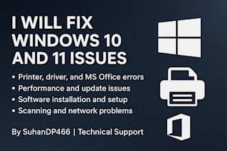 provide technical support and fix windows printer issues