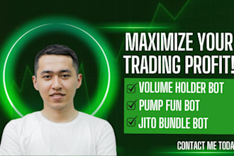build crypto trading volume holder pump fun bot by jito bundle on solana evm xrp