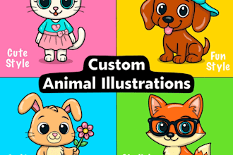 draw cute animal characters for childrens books