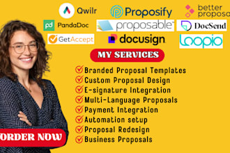 design and automate proposals with pandadoc qwilr proposify docusign expert