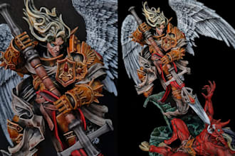 create warhammer 40k miniature 3d model dnd tabletop 3d figurine for 3d printing