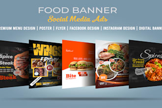 design food menu, poster, brochure, social media ads