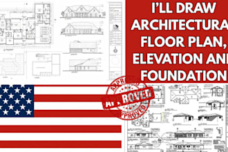 design your 2d floor plan foundation plan framing plan for permit drawing