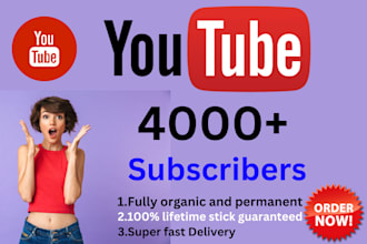 do 1k monetization approved subscriber in your youtube channel organically fast