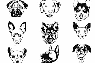 draw awesome your cat, dog, and pet animal line art in 24 hours
