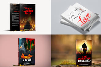 design book cover for fiction story, amazon KDP covers, paperbacks