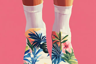 do sublimation all type of unique socks design and patterns