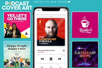 do professional podcast cover art and podcast logo design