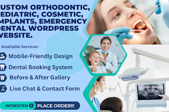 design orthodontic pediatric cosmetic braces emergency dental wordpress website