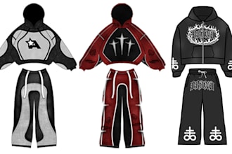 custom y2k graphic designs for tracksuit