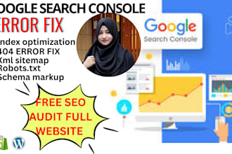 fix google search console and technical site audit issue, complete technical SEO