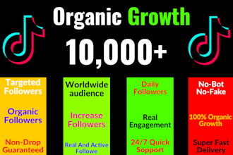 increase 1000 organic tiktok followers with lifetime guarantee