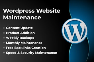 provide wordpress website maintenance as your website manager