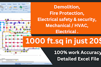 do mep material takeoff, electrical estimation ,hvac, plumbing for USA,UK