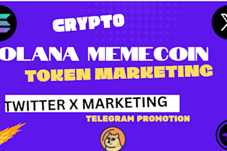 crypto telegram marketing pump fun promotion hit 100x solana memecoin token sale