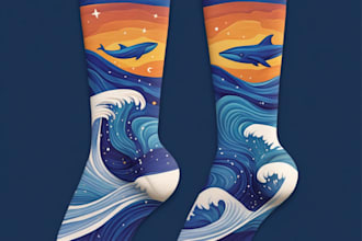 create beautiful socks and tie design pattern