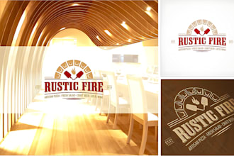 create a modern food, cafe, brand kit, restaurant logo and any graphics design