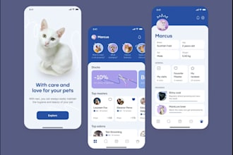 grooming app, veterinary app, pet groomer app, pet app