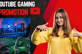 do organic youtube gaming video channel  promotion video gaming content creator