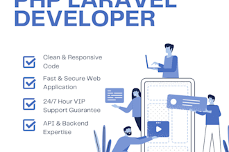 be your php developer create  laravel vue and php webiste