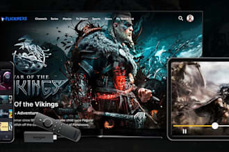 develop a custom iptv app for  firestick, mobile, and smart tvs with m3u support