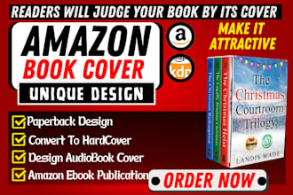 redesign amazon book cover kdp paperback hardcover audible kdp book cover design