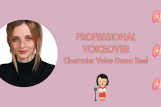 record a professional character voice over