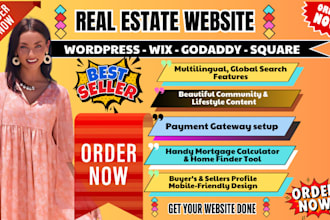 design real estate website realtor agent website with idx mls in wordpress
