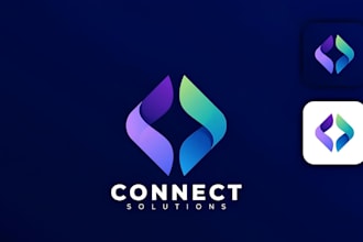make a professional gradient minimalist logo