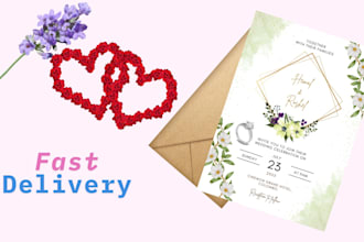 design elegant wedding invitations, and greeting cards
