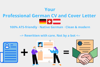 write your german CV native,professional ats friendly