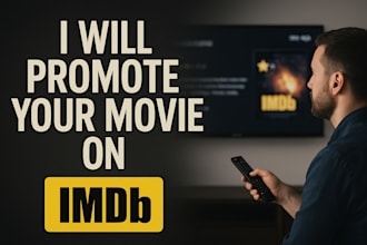 create, update and promote your imdb profile page for  your TV show