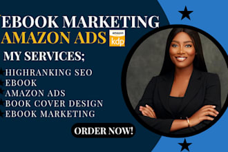 do ebook marketing, book cover design, amazon ads promotion