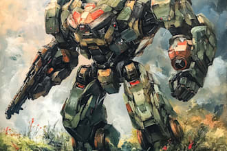 make high quality robot, mecha concepts