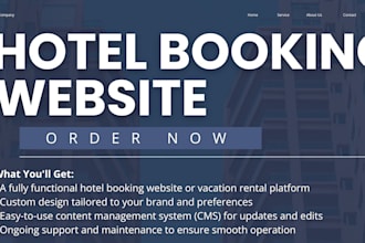 build hotel booking website vacation rental travel airbnb real estate website