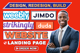 design or redesign wix, jimdo, strikingly, duda, onepage io, tilda, weebly, seo