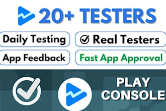 provide 12 testers or 20 testers for google play console closed testing