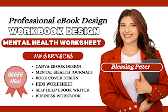 do mental health workbook design, self help ebook writer, digital ebook writer