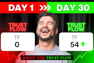 increase web majestic trust flow tf 50 plus with high authority seo backlinks