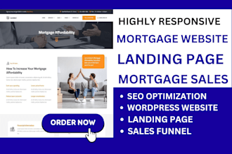 design a mortgage website mca finance website mortgage landing page sales funnel