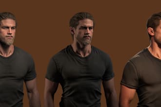 do 3d realistic character model metahuman character game character design