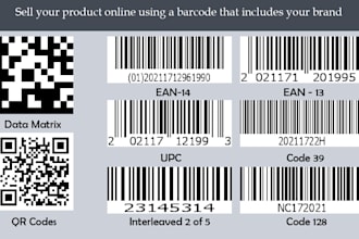 create barcode or qr code with label, tag and sticker