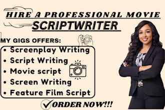 write  movie script screenplay  movie script writing screenwriter scriptwriter