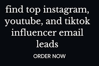 find top instagram, youtube, and tiktok influencer email leads