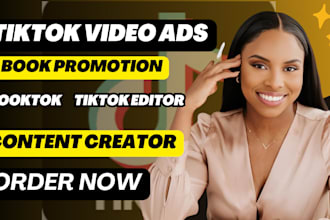 do tiktok video ads book promotion video booktok content creator tiktok editor