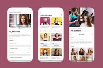 design beauty salon app in figma