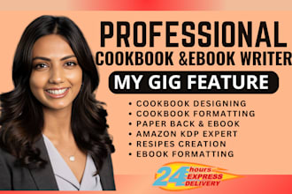 design and write cookbook recipe book, cooking recipe, food recipe