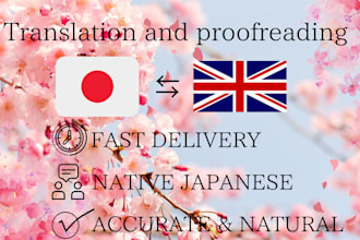 professionally translate anything in both japanese and english