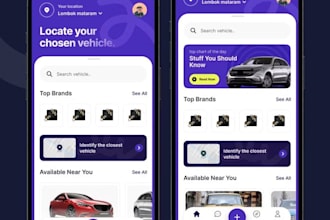 develop car rental app luxury car, car wash app