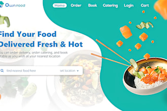 food catering website cafe food truck grocery bakery website food delivery